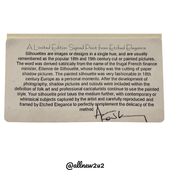 Signed Limited Edition Silhouette Fairy Print in Gorgeous Wood Frame New in box - Picture 5 of 11